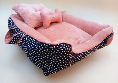 Cama Quadrada Pelúcia para Pets 40x40
