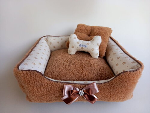Cama quadrada Pelúcia para Pets 60x60