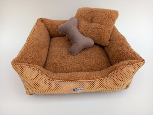 Cama quadrada Pelúcia para Pets 80x60