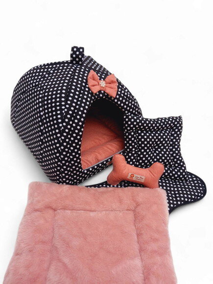 Casinha Iglu para Pets com Pelúcia 60x60 com 5 Peças