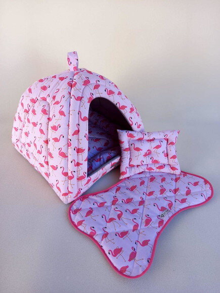 Casinha Iglu para Pets Flamingo 60x60 com 4 peças