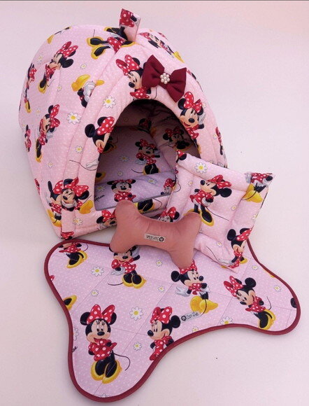 Casinha Iglu para Pets Minnie 50x50 com 4 peças