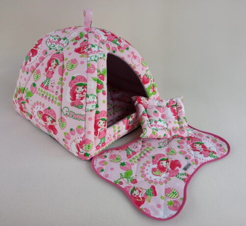 Casinha Iglu para Pets Moranguinho 50x50 com 4 peças