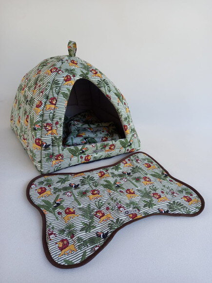 Casinha Iglu para Pets Selva 50x50 com 4 peças