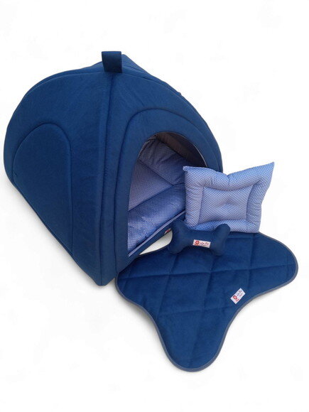 Casinha Iglu para Pets Sued 50x50 com 4 Peças