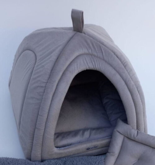 Casinha Iglu para Pets Sued 80x80x80 com 2 Peças