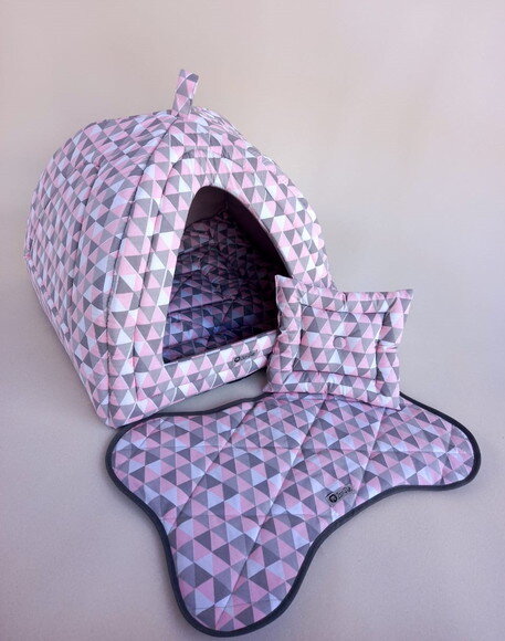 Casinha Iglu para Pets Triangle 50x50 com 4 peças