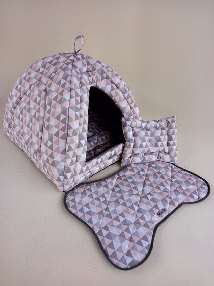 Casinha Iglu para Pets Triangle 60x60 com 4 peças