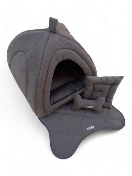 Casinha Iglu Poa Almofada Pelúcia 95x95 com 5 Peças