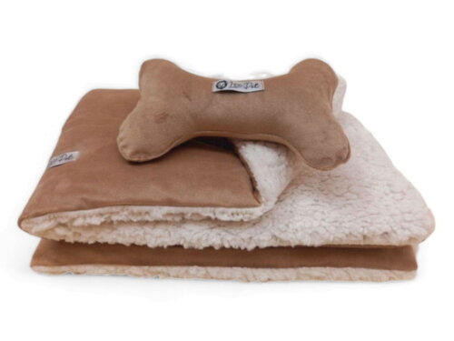 Kit Cama para Pets Redonda 90x90,edredon 80x60 Cherpa
