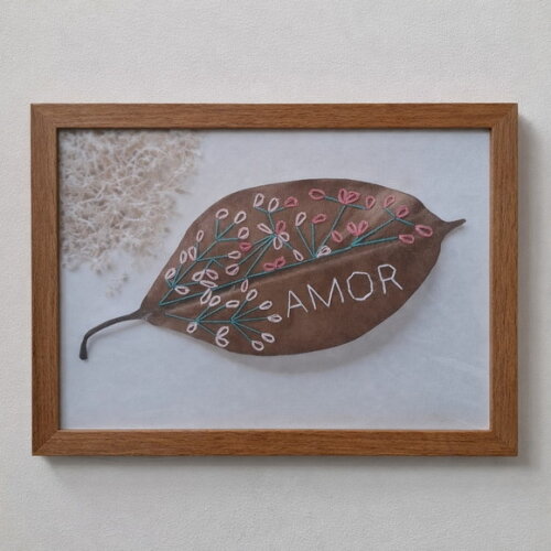 Folha em Canvas - Amor Rosa