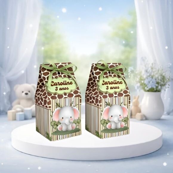 Sacolinha Surpresa e Caixinha Milk Safari