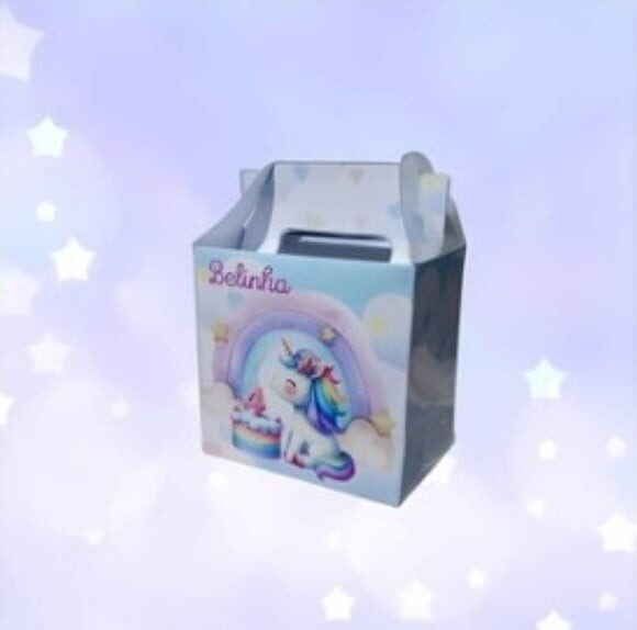 Caixa Maleta Personalizada do Unicórnio