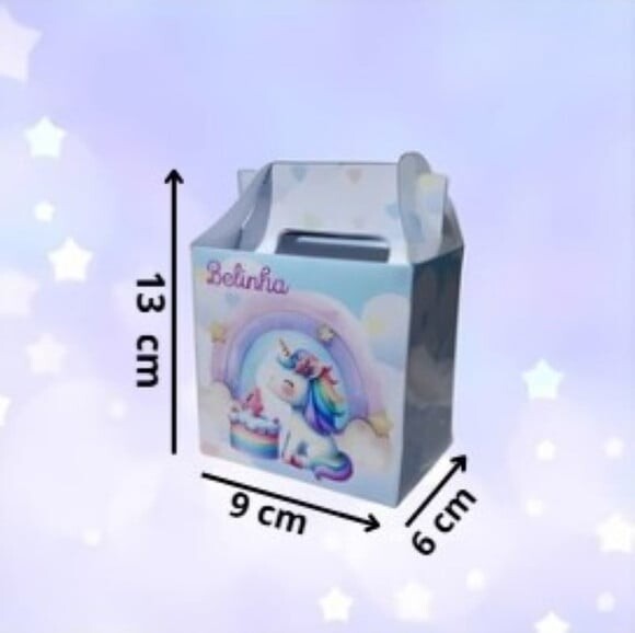 Caixa Maleta Personalizada do Unicórnio