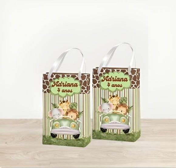 Caixinhas Milk Personalizada Festa Safari Baby