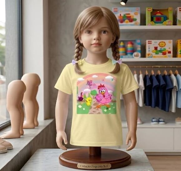 Camiseta Infantil da Galinha Pintadinha