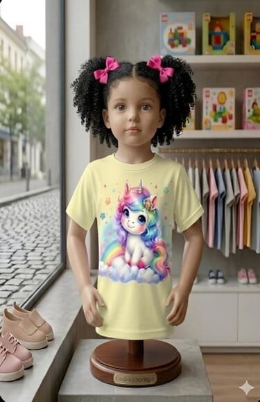 Camiseta Infantil Tema do Unicórnio