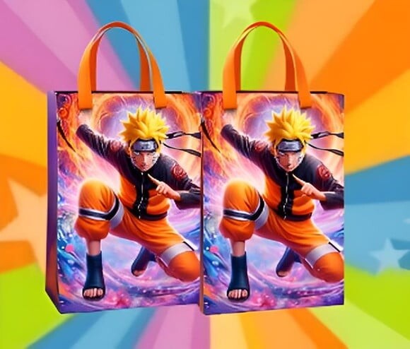 Kit Sacolinha Surpresa e Caixinha Milk do Naruto