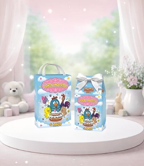 Kit Sacolinha Surpresa Personalizada Galinha Pintadinha