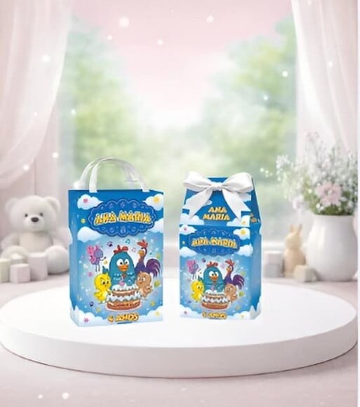 Sacolinha Surpresa e Caixinha Milk da Galinha Pintadinha