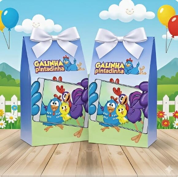 Sacolinha Surpresa e Caixinha Milk da Galinha Pintadinha
