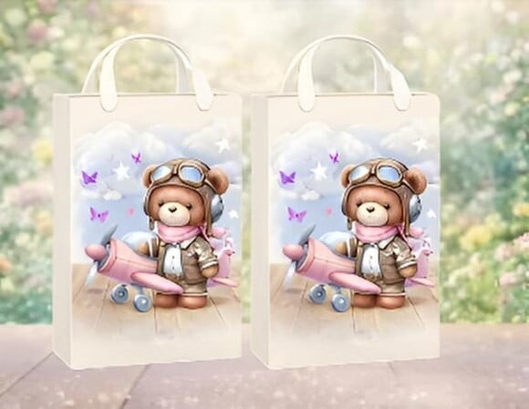 Sacolinha Surpresa e Caixinha Milk do Ursinho Aviador