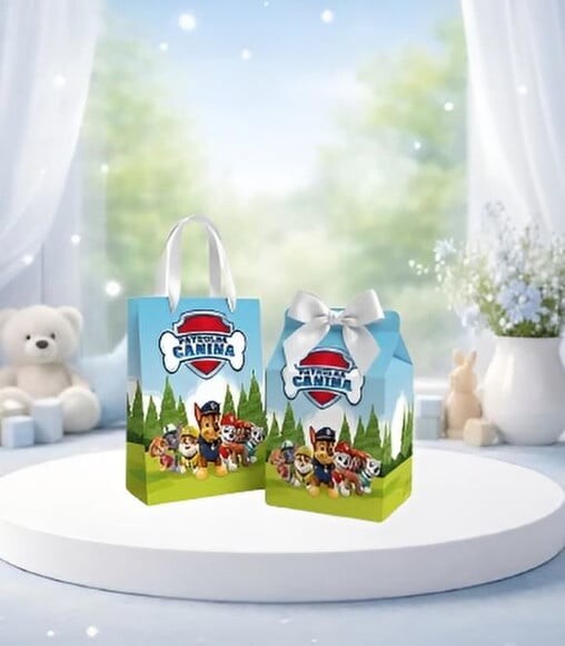 Sacolinha Surpresa e Caixinha Milk Patrulha Canina