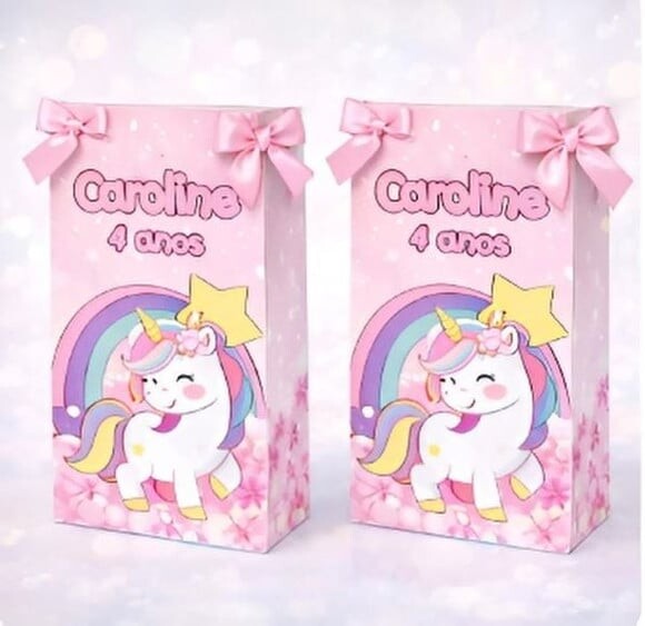 Sacolinha Surpresa Personalizada Unicórnio