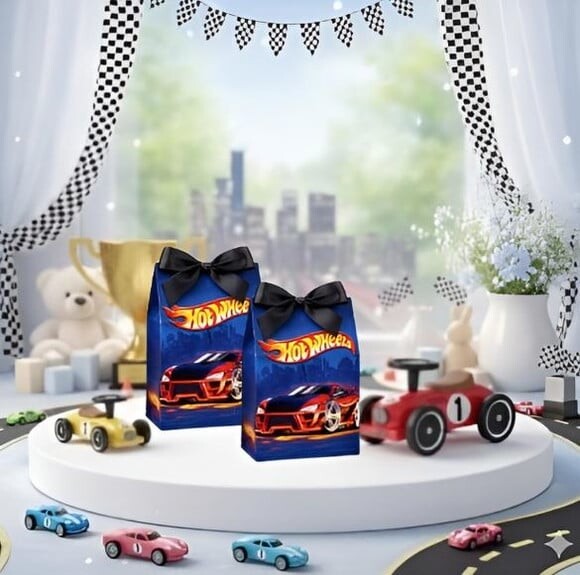 Sacolinhas Surpresa e Caixinha Milk Personalizada Hot Wheels