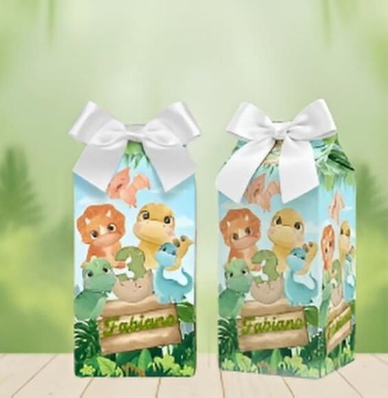 Sacolinha Surpresa e Caixinha Milk do Dinossauro