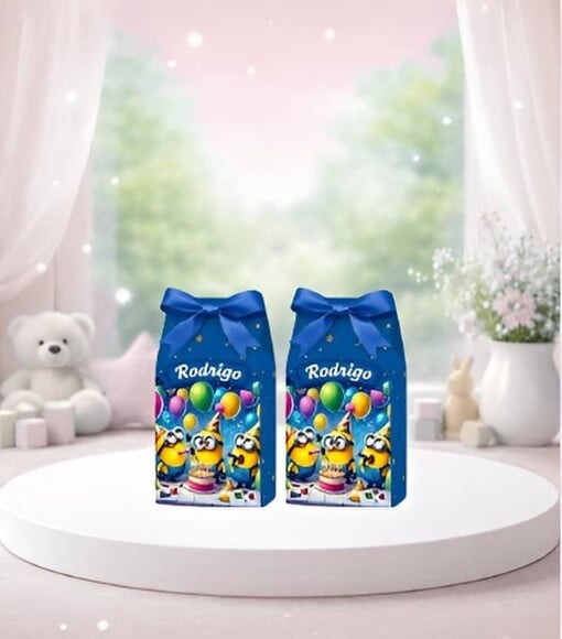 Sacolinha Surpresa e Caixinha Milk dos Minions
