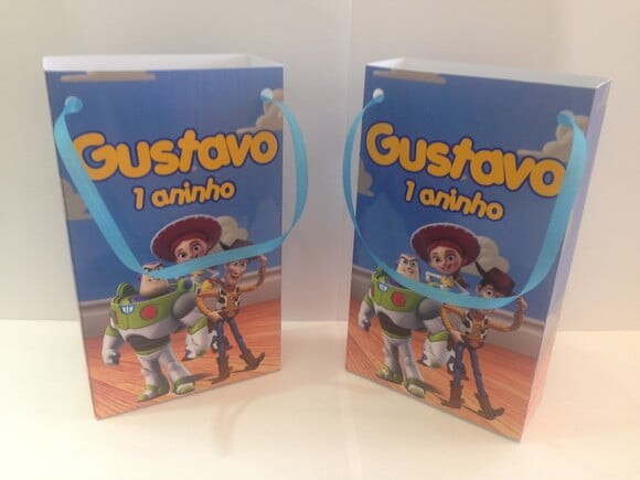 Sacolinha Surpresa e Caixinha Milk Personalizada Toy Story