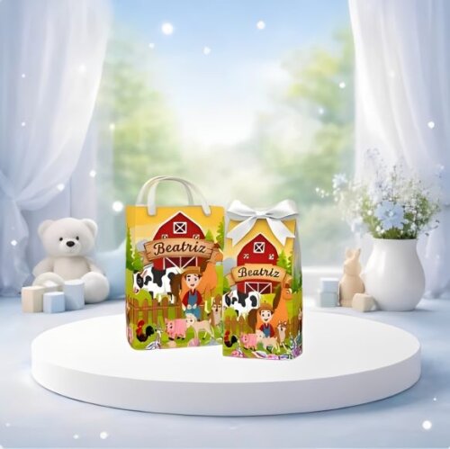Sacolinha Surpresa e Caixinha Milk da Fazendinha