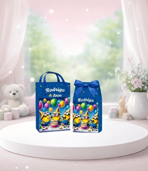 Sacolinha Surpresa e Caixinha Milk dos Minions