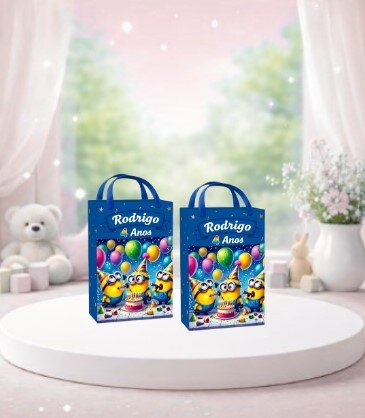 Sacolinha Surpresa e Caixinha Milk dos Minions