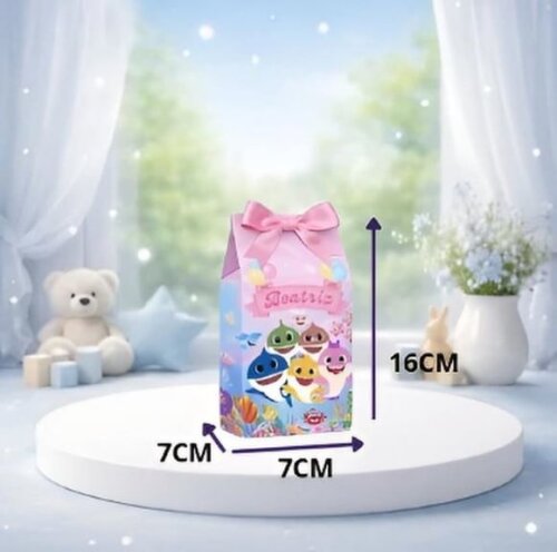 Kit Sacolinha Surpresa e Caixinha Milk Baby Shark