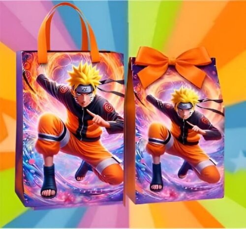 Kit Sacolinha Surpresa e Caixinha Milk do Naruto