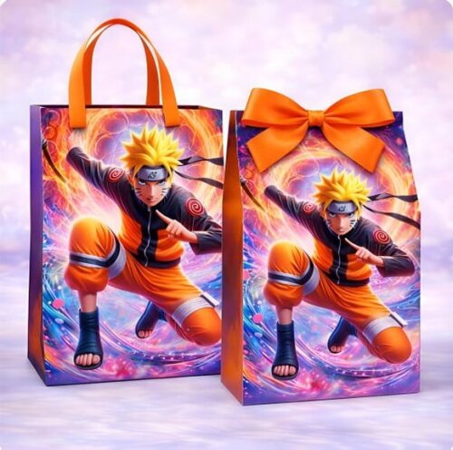 Sacolinha Surpresa e Caixinha Milk Personalizada do Naruto