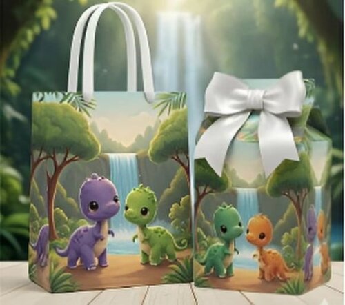 Sacolinha Surpresa ou Caixinha Milk do Dinossauro