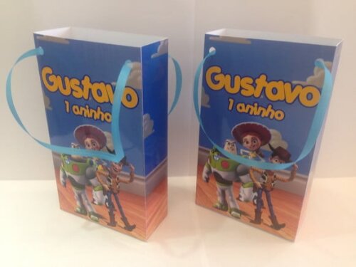 Sacolinha Surpresa e Caixinha Milk Personalizada Toy Story