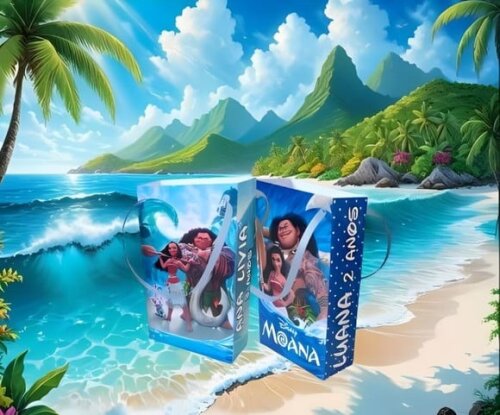 Sacolinha Surpresa Personalizada da Moana