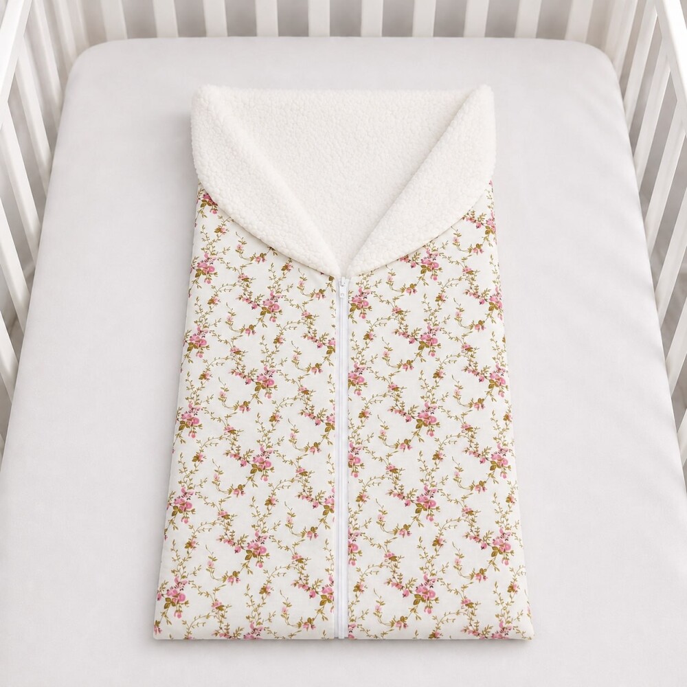 Porta Bebê Saco de Dormir para Bebê com Sherpa 100% Algodão Ca