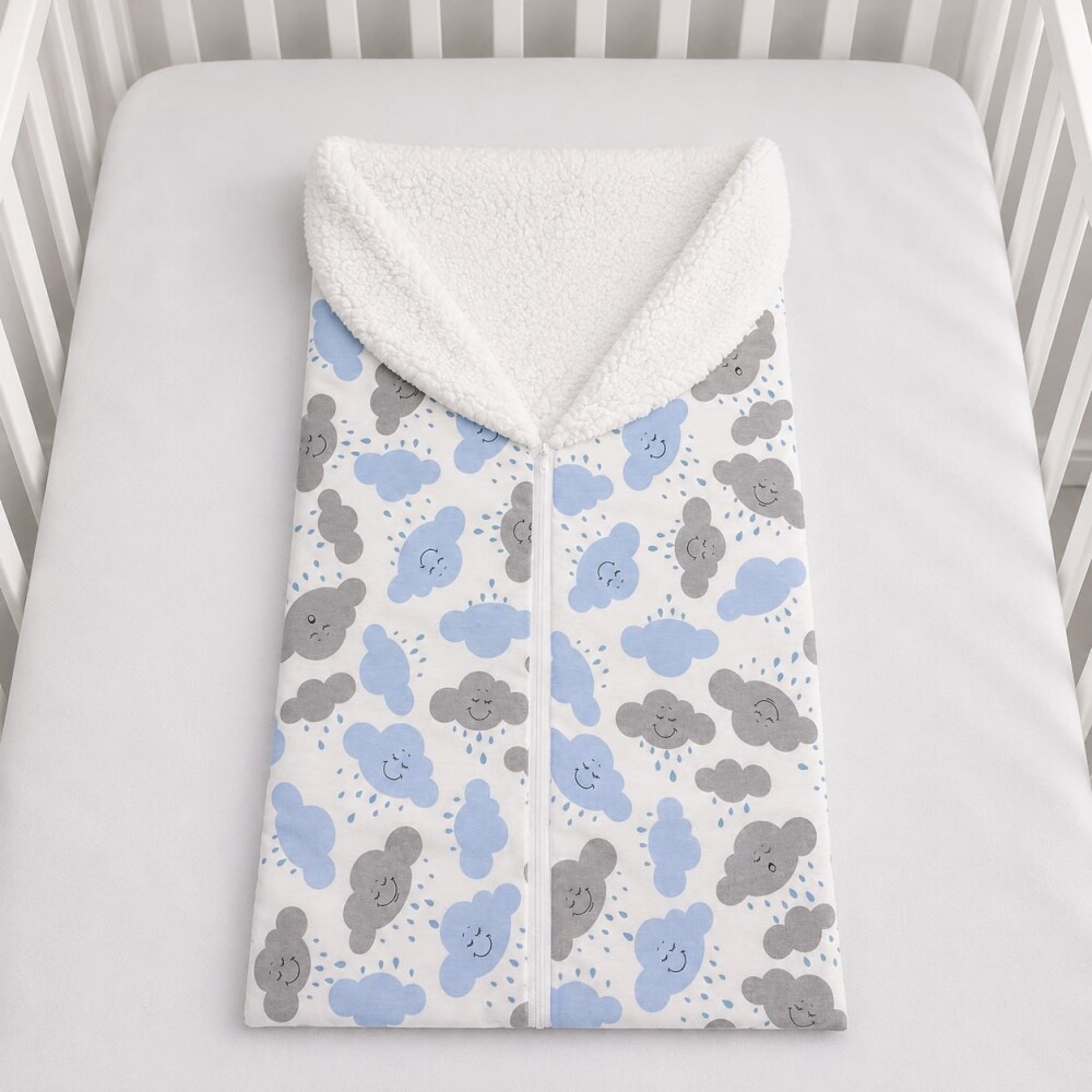 Porta Bebê Saco de Dormir para Bebê com Sherpa 100% Algodão Ca