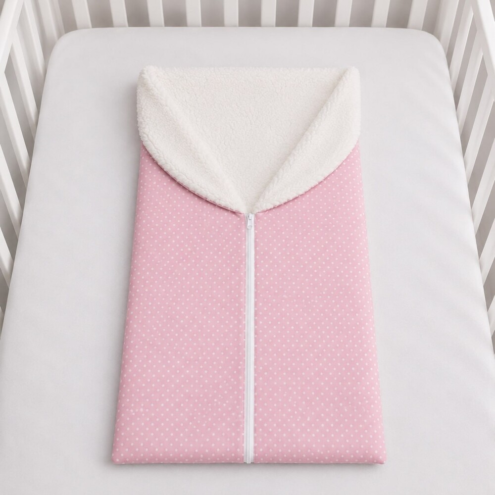 Porta Bebê Saco de Dormir para Bebê com Sherpa 100% Algodão Ca