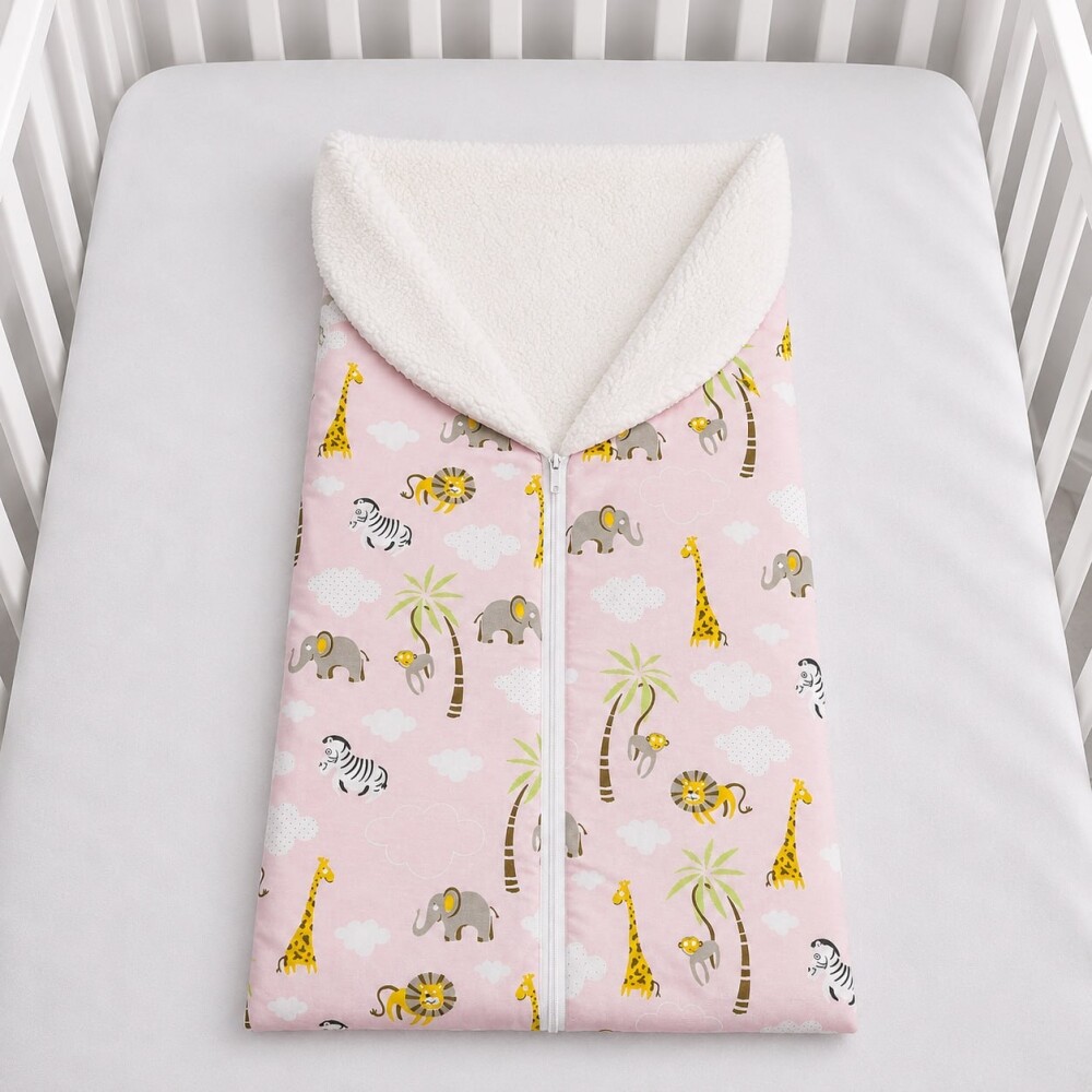 Porta Bebê Saco de Dormir para Bebê com Sherpa 100% Algodão Ca