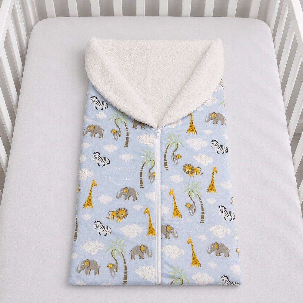 Porta Bebê Saco de Dormir para Bebê com Sherpa 100% Algodão Ca