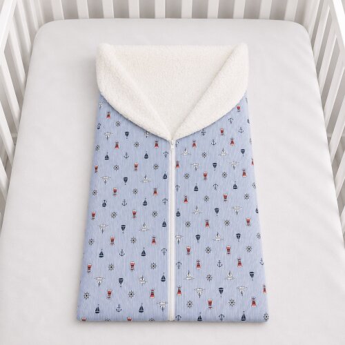 Porta Bebê Saco de Dormir para Bebê com Sherpa 100% Algodão Ca