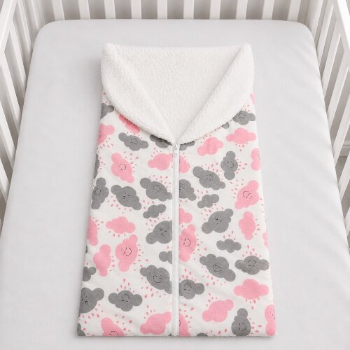 Porta Bebê Saco de Dormir para Bebê com Sherpa 100% Algodão Ca