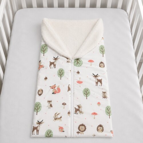 Porta Bebê Saco de Dormir para Bebê com Sherpa 100% Algodão Ca