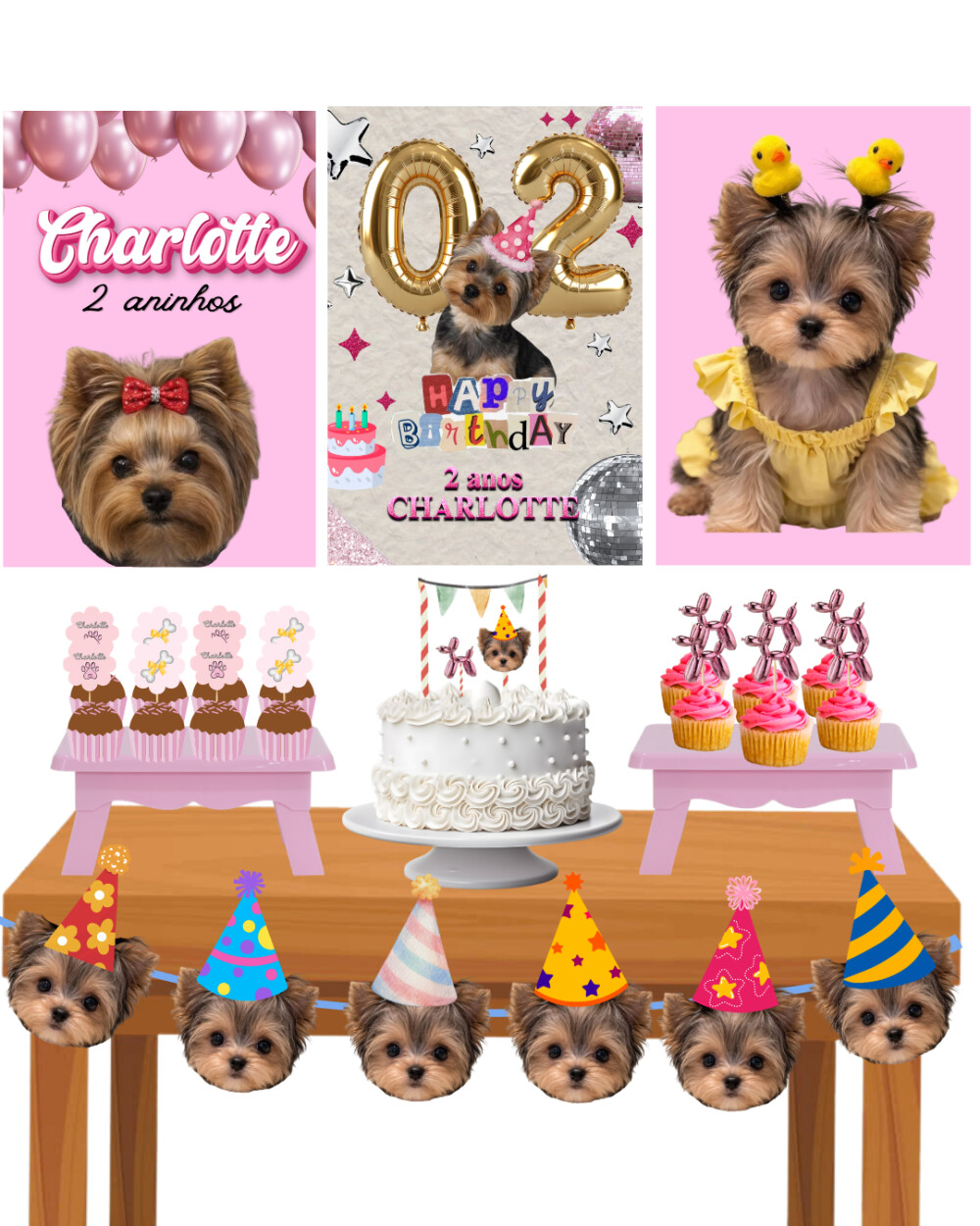 Kit Festa Aniversário Pet Personalizado